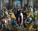 欧洲12-19世纪油画六_GRECO, El -1570-75 Rome- The Purification of the Temple